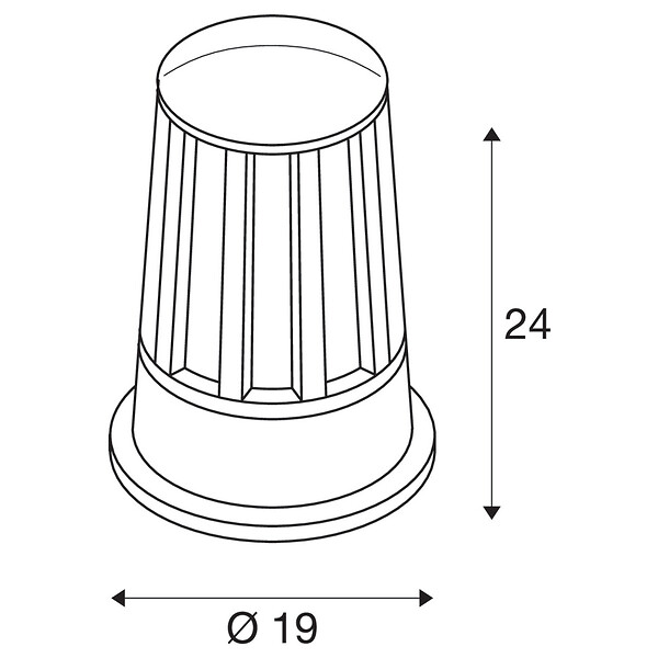 SLV - Borne extérieure anthracite SLV CONE,  E27, 100W max, IP54 - large