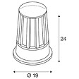 SLV - Borne extérieure anthracite SLV CONE,  E27, 100W max, IP54 - vignette