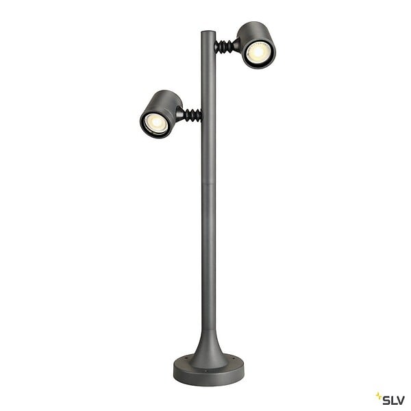 SLV - Borne extérieure SLV MYRA SPOT avec LED intégrée, anthracite pour éclairage de jardin - large