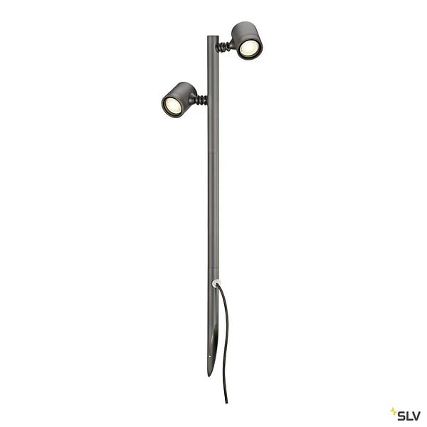 SLV - Borne extérieure SLV MYRA SPOT avec LED intégrée, anthracite pour éclairage de jardin - large