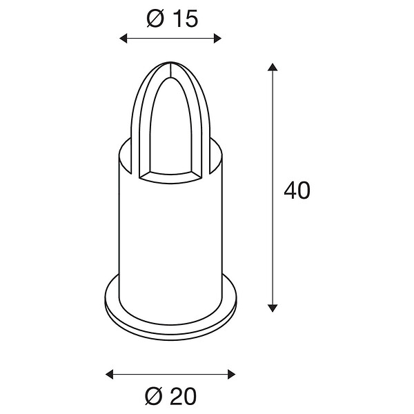 SLV - Borne extérieure SLV RUSTY CONE, coloris rouille, E27, 11W pour jardin - Hauteur 40 cm - large