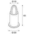 SLV - Borne extérieure SLV RUSTY CONE, coloris rouille, E27, 11W pour jardin - Hauteur 40 cm - vignette