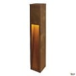 SLV - Borne extérieure SLV RUSTY SLOT, coloris fonte rouillée, E27, 11W - Hauteur 80 cm - vignette