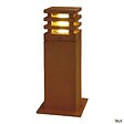 SLV - Borne extérieure SLV RUSTY coloris fonte rouillée, E27, 11W pour jardin - Hauteur 40 cm - vignette