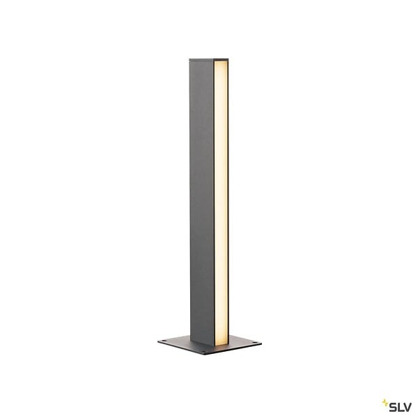 SLV - Borne extérieure SLV H-POL TWIN anthracite avec LED, Hauteur 60 cm - large