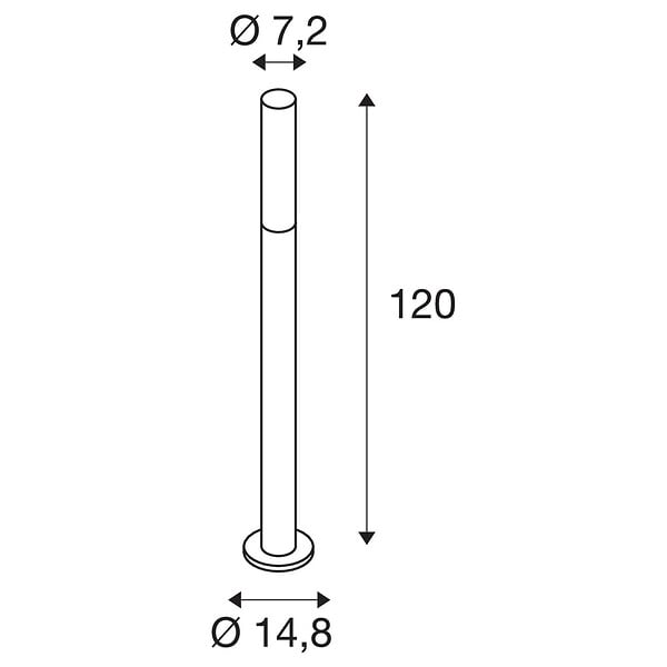 SLV - Borne extérieure SLV APONI avec LED, Hauteur 120 cm pour éclairage de jardin et allées - SLV - large