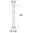 SLV - Borne extérieure SLV APONI avec LED, Hauteur 120 cm pour éclairage de jardin et allées - SLV - vignette