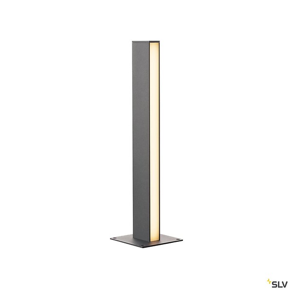 SLV - Borne extérieure SLV H-POL anthracite avec LED, Hauteur 60 cm - large