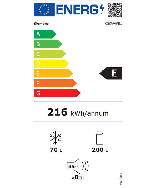 SIEMENS - Réfrigérateur Combiné Intégrable à Pantographe 270l Lowfrost - KI87VVFE1 - large