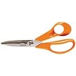 FISKARS - Ciseaux de jardin lames striées 18cm - Acier inoxydable - Orange - vignette