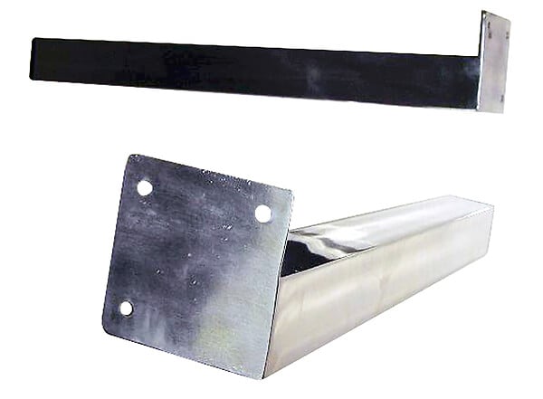ONDEE - Jeu de 4 pieds découpables pour meuble suspendu - 40x3,8x3,8cm - Inox - Chromé - large