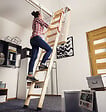 Matisere - Escalier escamotable bois - Hauteur sous plafond 2.80m -Trémie 70 x 120cm - LTK70120-2 - vignette