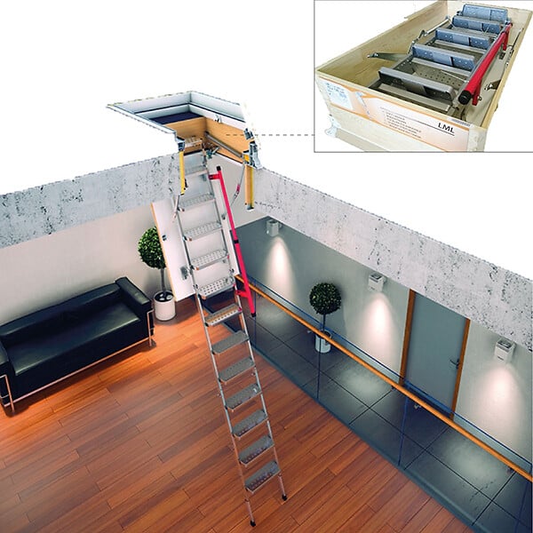 Matisere - Escalier escamotable - Ouverture du plafond de 70 x 130cm - LML70130-2 - large