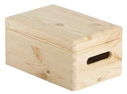 ASTIGARRAGA KIT LINE - Boîte de rangement en pin massif avec couvercle 14x30x20cm - large