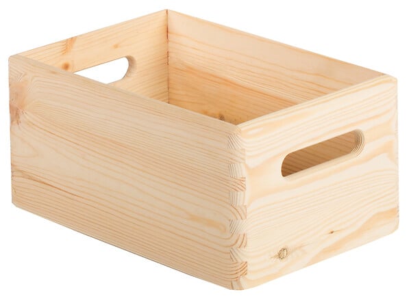ASTIGARRAGA KIT LINE - Boîte de rangement en pin massif sans couvercle 14x30x20cm - large
