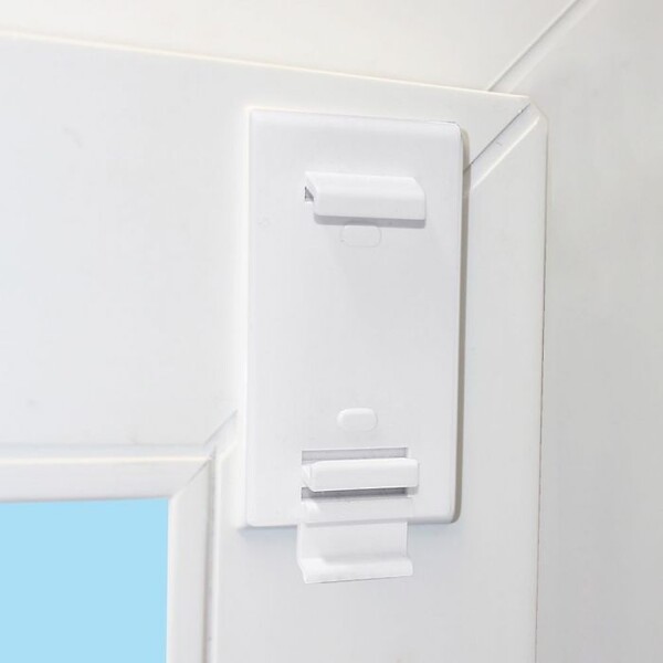 MADECO - Plaquette de fixation autocollante store jour nuit - Blanc - large