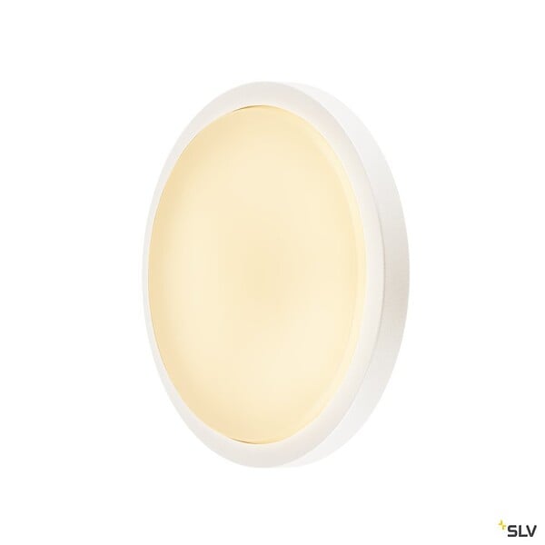 SLV - Applique et plafonnier extérieur AINOS, blanc, avec LED intégrée, 21W, 3000K, IP44 - large
