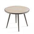 OVIALA - Table basse de jardin ronde plateau en céramique - Tivoli - vignette