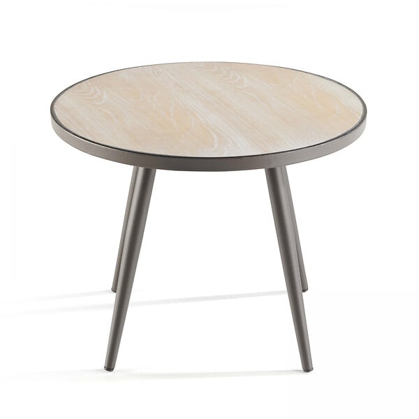 OVIALA - Table basse de jardin ronde plateau en céramique - Tivoli - large
