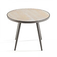 OVIALA - Table basse de jardin ronde plateau en céramique - Tivoli - vignette