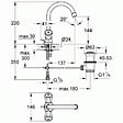 GROHE - Mélangeur de lavabo bec mobile Costa L 21094001 - vignette