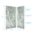 AURLANE - Pack de 2 Panneaux Muraux Pierre Artic Green 90+120x210 cm avec Profilés ANODISE BRILLANT - STONE'IT - vignette