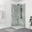 AURLANE - Pack de 2 Panneaux Muraux Pierre Artic Green 90+90x210 cm avec Profilés ANODISE BRILLANT - STONE'IT - vignette