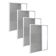 VOLET-MOUSTIQUAIRE - Lot de 4 moustiquaires enroulables latérales H220 cm x L130 cm alu blanc - vignette