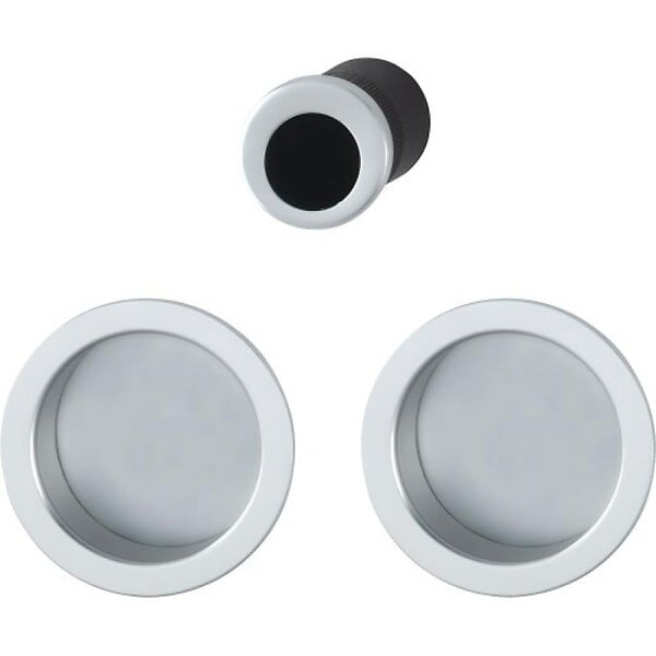 HOPPE - manœuvres encastrées rosace ronde pour porte coulissante intérieure aluminium aspect laiton poli - large