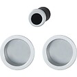 HOPPE - manœuvres encastrées rosace ronde pour porte coulissante intérieure aluminium aspect laiton poli - vignette