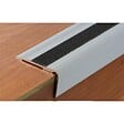 DINAC - Nez de marche en aluminium pour usage tertiaire intérieur modèle 3T à bande - pose en applique avec adhésifs - vignette