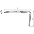 DINAC - Nez de marche en aluminium pour usage tertiaire intérieur modèle 3T à bande - pose en applique avec adhésifs - vignette