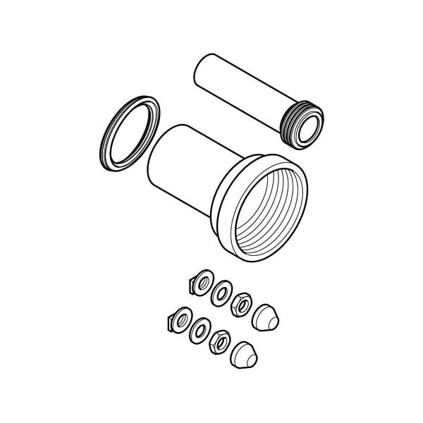 GEBERIT - Jeu de manchettes pour WC suspendu adapté aux bâti-supports Duofix avec joint à lèvres Geberit - Lg 18,5 cm - large