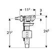 GEBERIT - Robinet flotteur Geberit - Type 380 - Alimentation latérale - Ø3/8 mm - vignette