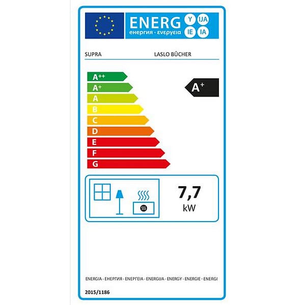 SUPRA - Poêle à Bois 7.7kw Noir - FR9010570B - large