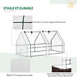 OUTSUNNY - Mini serre de jardin serre à tomates 180L x 90l x 90H cm acier PE haute densité 140 g/m² anti-UV 2 fenêtres avec zip enroulables blanc - vignette