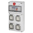 GEWISS - Coffret d'alimentation provisoire Mono Q-DIN 10 16A - 4 prises - Avec arrêt d'urgence - vignette