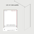 KASSANDRA - Barre de stabilisation paroi de douche 120 cm Noir mat - vignette