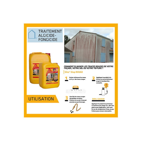 SIKA - SIKA STOP ROUGE BIDON DE 5 LITRES - large