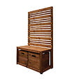 CERLAND - Banc occultant MEMPHIS marron - 2 places - L.91xP.50xH.160cm - vignette