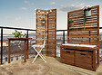 CERLAND - Banc occultant MEMPHIS marron - 2 places - L.91xP.50xH.160cm - vignette