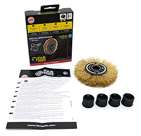 FAR TOOLS - Brosse de précision à fil laitonné D120mm-L20mm - large
