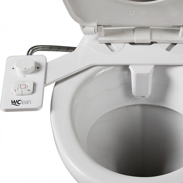 WC CLEAN - Kit bidet douchette slim pour abattant 'jet' coloris blanc. - large