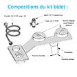 WC CLEAN - Kit bidet douchette slim pour abattant 'jet' coloris noir - vignette