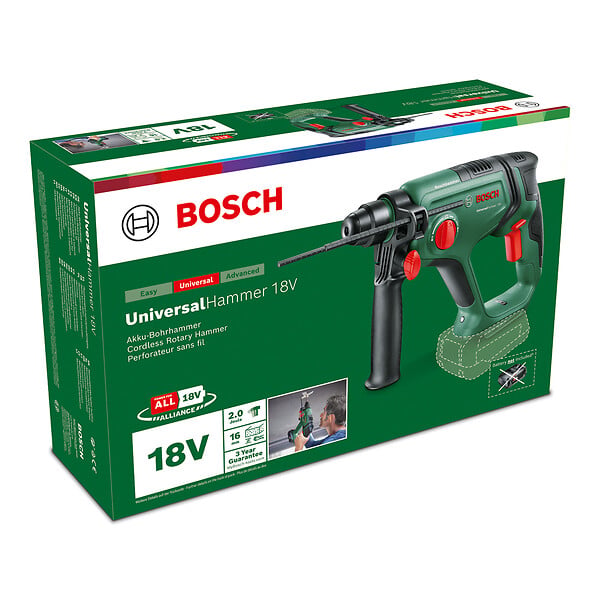 BOSCH - Perforateur rotatif 4-en-1 - 18V - 2,0J SDS plus - large