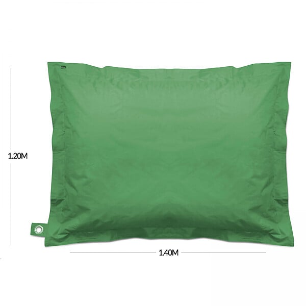 OVIALA - Pouf de jardin en polyester vert cactus 140 x 120 cm - Solys - large
