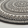 OVIALA - Tapis rond polypropylène noir 160cm - Mandala - vignette