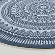 OVIALA - Tapis rond polypropylène bleu 120cm - Mandala - vignette
