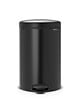 BRABANTIA - Poubelle à pédale Newicon - Ronde - Noir - Mat - 20L - vignette
