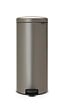 BRABANTIA - Poubelle à pédale Newicon - Ronde - Platinium - 30L - vignette